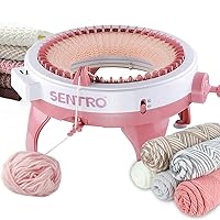 Seater Sentro 48 Needles Knitting Machine, Knitting Machine with Row Counter and Plain/Tube Conversion Keys, Rotating Smart Knit Loom Machine Kits