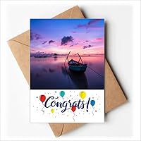 Ocean Water Sea Boat Science Nature Picture Wedding Cards Congratulations Greeting Envelopes