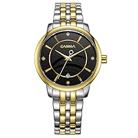 Women's Fashion Quartz Waterproof Stainless Steel Band Wrist Watches 5119-GS7