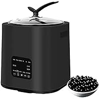 Maker Machine, 2.38 Gallon/9L Commercial Automatic Cooker Nonstick Pearl Tapioca Cooker W/Touchscreen and Glass Lid Aluminum Liner Can, for Tea Bubble Tea