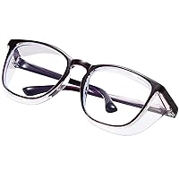 Safety glasses Goggles Nurses Protective Eyewear - Anti Fog Square Frame Stylish Clear Glasses for Women Men