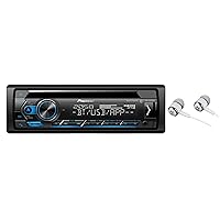 Pioneer Single-DIN in-Dash CD AM/FM Receiver MIXTRAX, Bluetooth, USB, Spotify, IPhone and Android Bundled with Alphasonik Earbuds