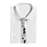 Men'S Tie Classic Neckties Novelty Causal Skinny Tie Cheerleader Print Business Neckties For Party Wedding