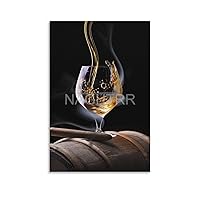 NAGHTRR Smoky Cigar Whiskey Bar Art Poster1 Canvas Painting Wall Art Poster for Bedroom Living Room Decor 12x18inch(30x45cm) Unframe-style