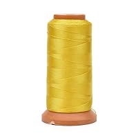 Pandahall 1000m/1093 Yards 0.2mm Polyester Cord Sewing Thread for Beading Craft Jewelry Making Sewing Clothes Bookbinding Repairing (Gold)