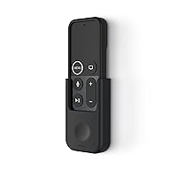 elago Remote Holder Mount Compatible with Apple TV Remote 4K / 4th Generation - Reusable Gel Pad or Screw Mounting Options, Support Wired Charging, Keeps It Secure, Cable Management
