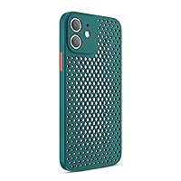YEXIONGYAN- Shockproof Soft TPU Case for iPhone 15Pro Max/15 Pro/15 Plus/15 Camera Hole Protective Phone Cover Heat Radiation (15 Pro Max,Green)
