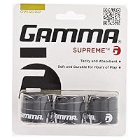 GAMMA Sports Supreme Overgrip, for Tennis, Pickleball, Squash, Badminton, and Racquetball, Durable and Absorbent, Easy to Apply