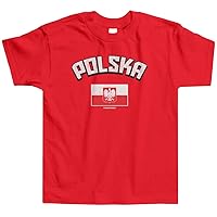 Threadrock Little Boys' Polska Polish Flag Toddler T-Shirt 3T Red