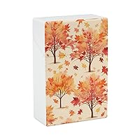 Autumn Maple Tree Cigarette Case Smoking Storage Box Pocket Holder Portable for Men Women