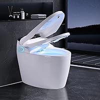 1.28 GPF Smart Toilet with Heated Seat, One Piece Bidet Toilet for Bathrooms with LED Display, Automatic Flush, Dryer, Foot Sensor Operation