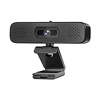 2K HD Webcam with 2 Speakers & Built-in Microphone for Computer Laptop,90 Degree View Angle Desktop USB Stream Camera with Privacy Cover for Conferencing Video Call/Network Teaching/YouTube/Skype
