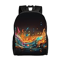 Colorful Musical Laptop Backpack Water Resistant Travel Backpack Business Work Bag Computer Bag For Women Men