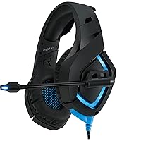 Adesso Xtream G1 - Gaming Headphones with Noise Cancelling Microphone and LED Lighting for PC, PS4, Xbox, Nintendo Switch, and Laptops, Black