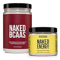 Vegan Energy and Performance Bundle: Naked Stim Free Energy and Naked BCAAS Amino Acids Powder