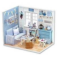 Furniture DIY Doll House Wooden Miniatura Doll Houses Furniture Kit Puzzle Handmade Dollhouse Toys for Children Kids Gifts