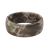 Groove Life Kryptek Camo Silicone Ring Breathable Rubber Wedding Rings for Men, Lifetime Coverage, Unique Design, Comfort Fit Ring