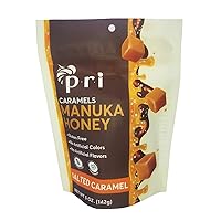 PRI Manuka Honey Salted Caramels, Sweet and Chewy All Natural Treat, 5oz