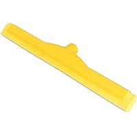 SPARTA 4156704 Plastic Floor Squeegee, Shower Squeegee With Double Foam For Window, Glass, Shower Door, Floor, Windshield, 18 Inches, Yellow, (Pack of 6)