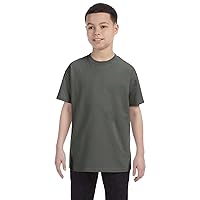 Gildan Youth 5.5 oz 100% Cotton Short Sleeve T-Shirt in Military Green - X-Large (18/20)