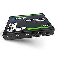 OREI 8K Audio Extractor HDMI UltraHD 4K @ 120Hz 48G HDMI 2.1 Audio Converter for PS5 SPDIF + 3.5mm Output HDCP 2.3 - Dolby Digital/DTS Passthrough CEC, HDR, Dolby Vision, ARC, HDR10+ (BKA-1)