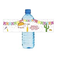 Tacos & Tequila Themed Water Bottle Labels, Weddings, Birthday, Engagement Party, Bachelor Bridal Shower