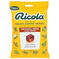 Ricola Original Natural Herb Cough Suppressant Throat Drops, 45 Drops, Fights Coughs Naturally, Soothes Throats, Naturally Soothing Relief (Count Size May Vary)