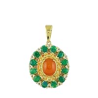 Carillon Orange Ethiopian Opal Natural Gemstone Oval Shape Pendant 925 Sterling Silver Party Jewelry 925 Sterling Silver