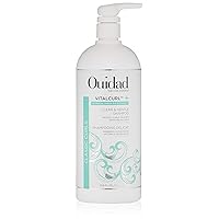 OUIDAD Vitalcurl+ Clear & Gentle Shampoo Liter Size, 33.8 oz.