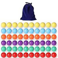 60 Pcs Game Replacement Balls for Chinese Checker, 16mm Replacement Marbles Balls for Marble Run, Marbles Game(6 Colors)