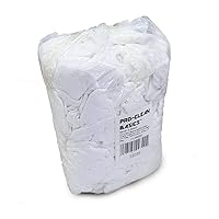 A99300 Select Quality Cleaning T-Shirt Cloth Rags, Lint Free, White, 3 lb Bag