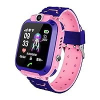 Kids Smart Watch,Q12 Touch Smartwatch for Boys Girls,with Camera,Support Precise Positioning,Long Standby Activity Trackers with Heart Rate(Pink)
