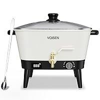 VOISEN Wax Melter for Candle Making, 8Qts Candle Wax Melting Pot with Spout for Soy Wax Soap Base, Electric Wax Melter for Candle Making with Temp Control, Easy Pour,Non-Stick(White)