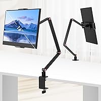 Tablet Stand Holder for ipad,Portable Monitor Stand Holder 15.6'',16'',Webcam Camera Ring Light Desk Mount with 360°Rotate Base,Fits for 4.7-16