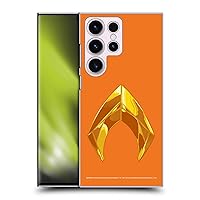 Head Case Designs Officially Licensed Aquaman Movie Gold Logo Hard Back Case Compatible with Samsung Galaxy S23 Ultra 5G