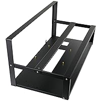 VINMEN Mining Rig Frame, 6/8 GPU Steel Open Air Miner Mining Rigs, Stackable Computer Case Miner for Crypto Coin Currency Bitcoin ETH ETC ZEC Mining Accessories Tools, Black