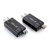 Mini SDI Extender, 3G SDI, HD SDI Extenders Over Fiber Optic Media Converter Kit, Singlemode Fiber up to 20Km (12.4mi), LC, with two 3.125G SFP Optical module, Support 3G/HD-SDI Camera and More.