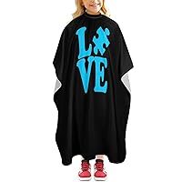 Love Autism Awareness Funny Barber Cape Professional Salon Hair Cutting Capes Hairdressing Apron for Men Women