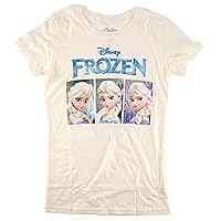 Disney Frozen Elsa Trio Boxes Juniors White T-Shirt