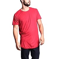 G-Style USA Perforated Faux Suede Long Length Curved Hem T-Shirt w/Side Zippers