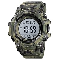 Outdoor Sport Watch Big Numbers Easy to Read Watches Waterproof Digital Watch Men Fashion Led Light Stopwatch Wrist Watch Men's Clock