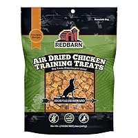 Redbarn All-Natural Air Dried Chicken Training Treats for Puppies & Dogs – Grain-Free Single Protein Rewards Made in USA for Small, Medium, & Large Breeds - 8 oz Resealable Bag