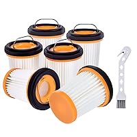6 Pack WV201 Fiters Replacement for Shark Wandvac ION W1 S87 Handheld Vacuum Filter Replacement WV200, WV201, WV205, WV201BK,WV220, Compare to Part # XHFWV200