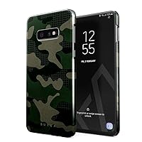 BURGA Phone Case Compatible with Samsung Galaxy S10E - Jungle Military Green Camo Camouflage Cute Case for Women Thin Design Durable Hard Plastic Protective Case