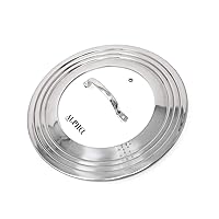 ALPHA LIVING 60015N Stainless Steel Universal Fits 7 In-12 in Cookware, Pots Frying Cover and Cast Iron Pan Lid