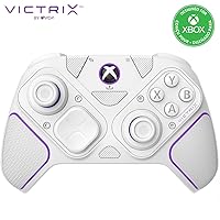 PDP Victrix Pro BFG Wireless Gaming Controller for Xbox Series X|Series S, Xbox One, and Windows 10/11, Dolby Atmos Audio, Remappable Buttons, Customizable Triggers/Paddles/D-Pad, PC App, White