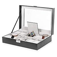 Jewelry Box Watch Box Leather Watch Case Watch Storage Jewelry Display for 8 Watches Jewelry Storage Box