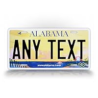 Custom Text New Alabama License Plate Novelty Replica Personalized AL Auto Tag