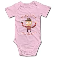 OASCUVER Infant Baby Always Follow Your Dreams Cute Funny Bodysuit