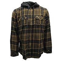 Mens Hooded Flannel Shirt